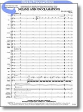 Dreams and Proclamations Concert Band sheet music cover